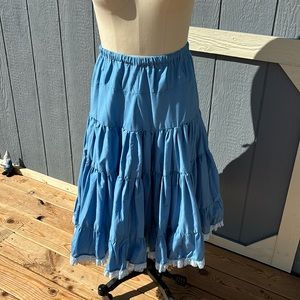 Blue square dance petticoat skirt